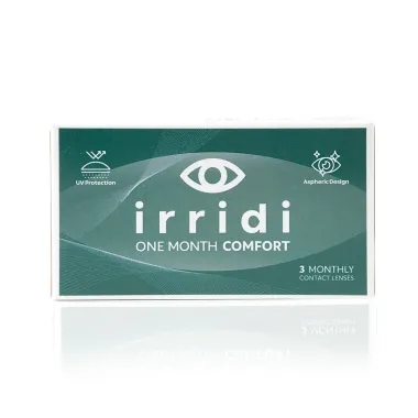 IRRIDI COMFORT MONTHLY DISPOSABLE HYDROGEL CONTACT LENSES (3 LENSES)
