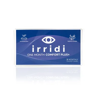IRRIDI COMFORT PLUS MONTHLY DISPOSABLE SILICON HYDROGEL CONTACT LENSES (3 LENSES)