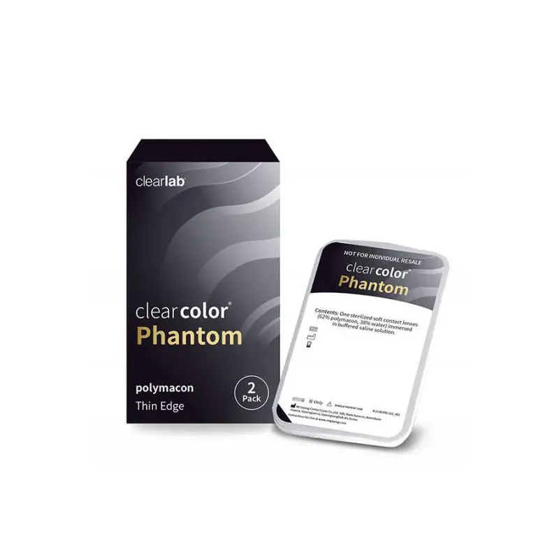 CLEARCOLOR PHANTOM ΜΗΝΙΑΙΟΙ ΑΠΟΚΡΙΑΤΙΚΟΙ ΦΑΚΟΙ ΕΠΑΦΗΣ (2 ΦΑΚΟΙ)