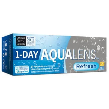 AQUALENS REFRESH 1DAY ΗΜΕΡΗΣΙΟΙ ΦΑΚΟΙ ΕΠΑΦΗΣ (30 ΦΑΚΟΙ)