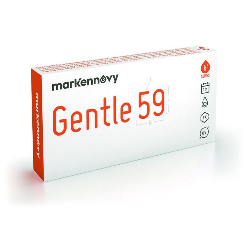 GENTLE 59 SHPERIC MONTHLY CONTACT LENSES (3 LENSES)
