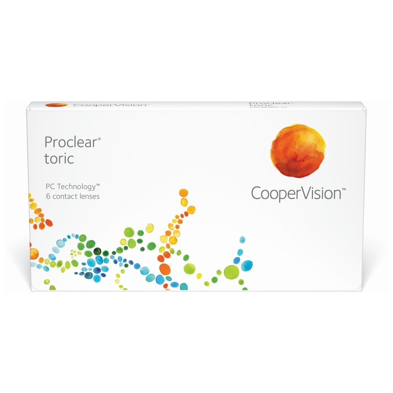 PROCLEAR TORIC MONTHLY DISPOSABLE BIOMIMETIC CONTACT LENSES FOR ASTIGMATISM (6 LENSES)
