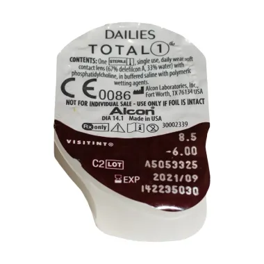 DAILIES TOTAL 1 DAILY DISPOSABLE CONTACT LENSES (90 LENSES)