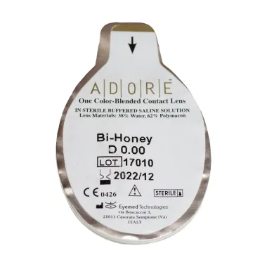 ADORE COLORS BI-TONE COLORED QUARTERLY DISPOSABLE CONTACT LENSES (2 LENSES)