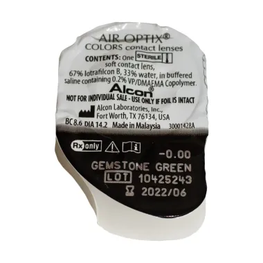 AIR OPTIX COLORS ΕΓΧΡΩΜΟΙ ΜΗΝΙΑΙΟΙ ΦΑΚΟΙ ΕΠΑΦΗΣ ΜΥΩΠIΑΣ ΥΠΕΡΜΕΤΡΩΠIΑΣ (2 ΦΑΚΟΙ)