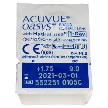 ACUVUE OASYS 1DAY DAILY DISPOSABLE SILICON HYDROGEL CONTACT LENS (30 LENSES)