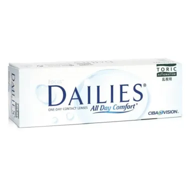 FOCUS DAILIES ALL DAY COMFORT TORIC DAILY DISPOSABLE CONTACT LENSES FOR ASTIGMATISM (30 LENSES)